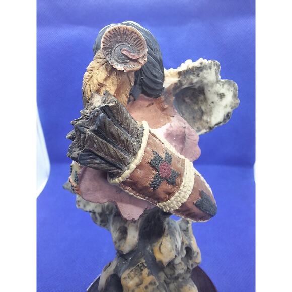 Native American Indian Chief Head Bust Two Wolf Buffalo Skull sculpture- Meerchi - Picture 8 of 10